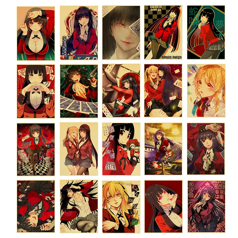 

Japanese anime canvas painting Kakegurui retro posters and prints printing mural picture for bar children's room home wall decor