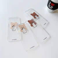 for iphone 11 case fashion cute bear clear cover for iphone 7 8 plus x soft clear silicone 11 11pro 12 12pro xs max cases