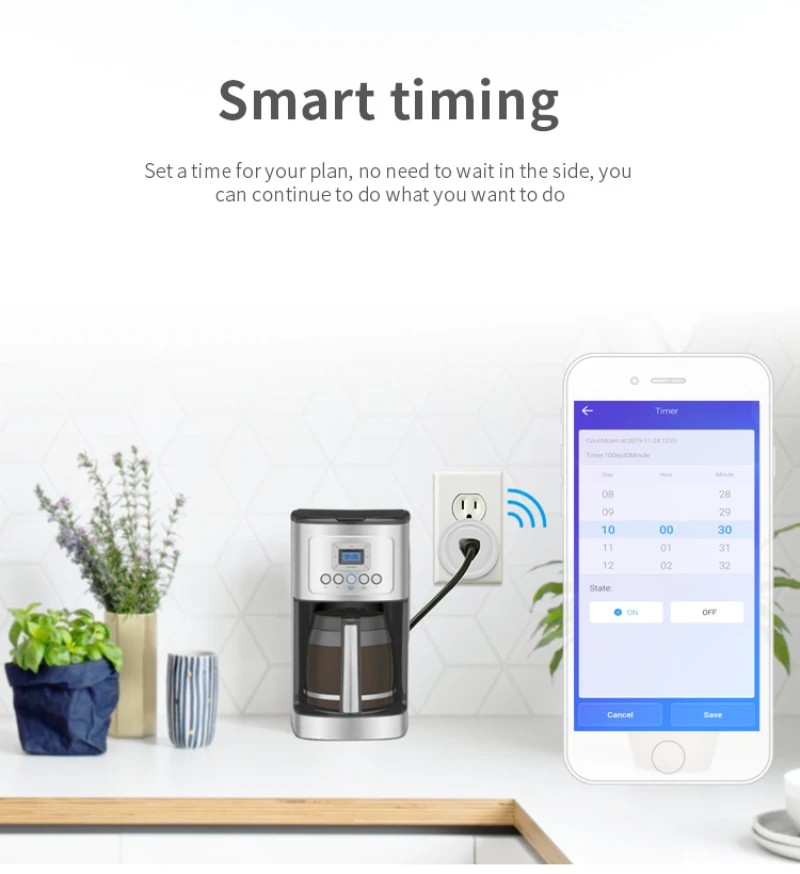 WiFi Smart Plug Home UK Socket Voice Control Power Timing eWeLink Switch Google App Compatible With Amaz0n Alexa | Электроника