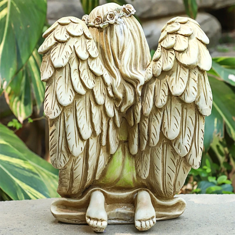 

Fairy Garden - Led Squirrel Angel Figurines Accessories for Outdoor Garden Decor