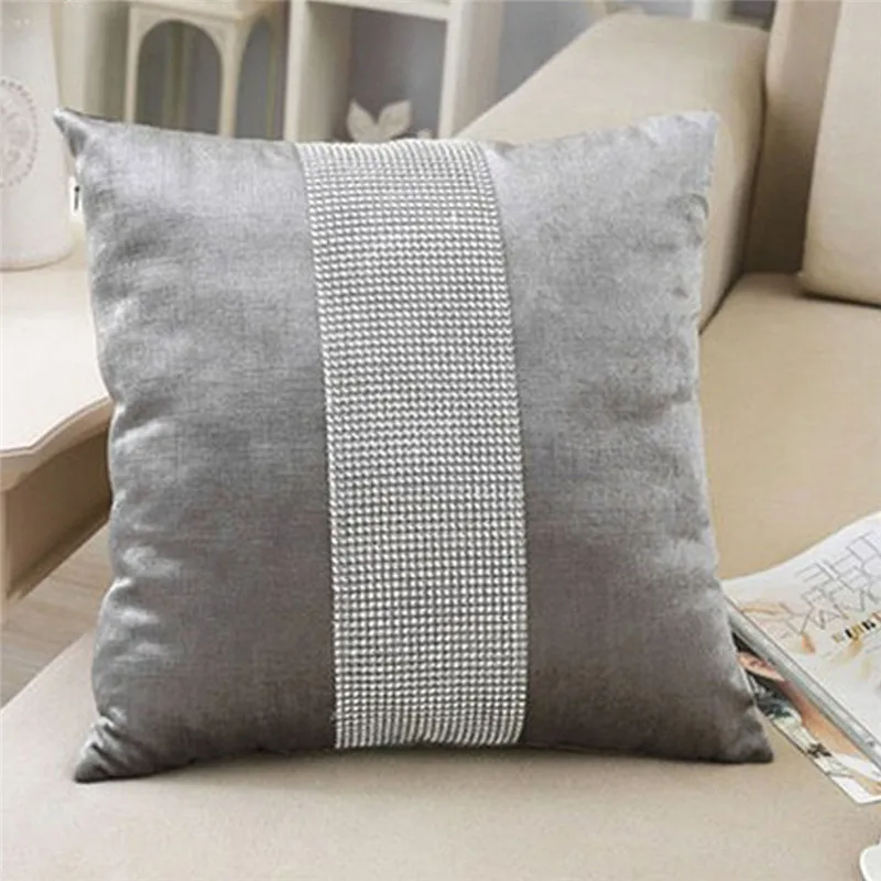 Плюшевая Мягкая Наволочка Fuwatacchi скандинавские Серебристые полосатые наволочки