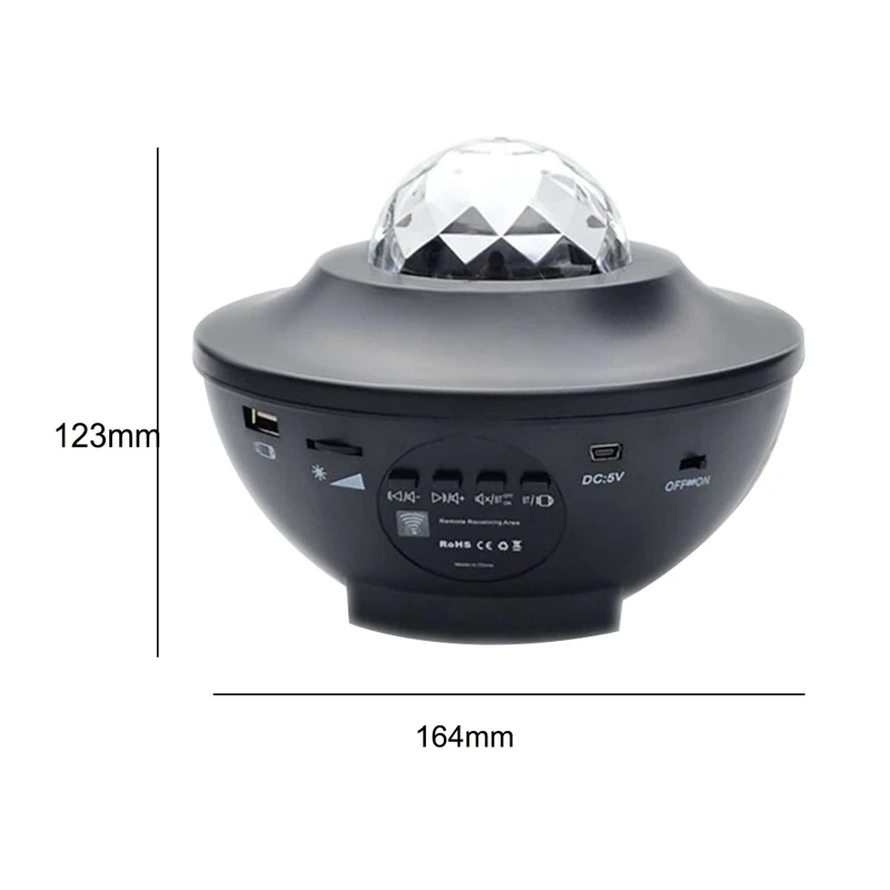 

Creative USB Starry Projector Lamp Bluetooth Music Speaker Romantic Dreamy Water Wave Night Light Wedding Decoration Lamp Home