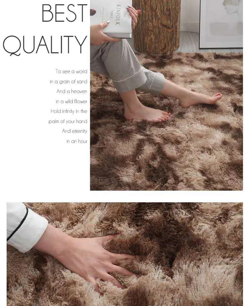 

Large Size Tie-Dye Carpets for Living Room Shaggy Bedroom Plush Floor Door Mats Kids Room Faux Fur Rugs Soft Entrance Doormat