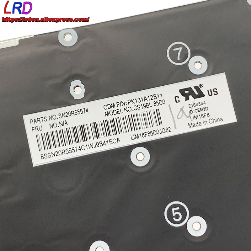 

New Original DE German Backlit Keyboard for Thinkpad X1 Carbon 7th Gen 7 20QD 20QE Laptop SN20R55574