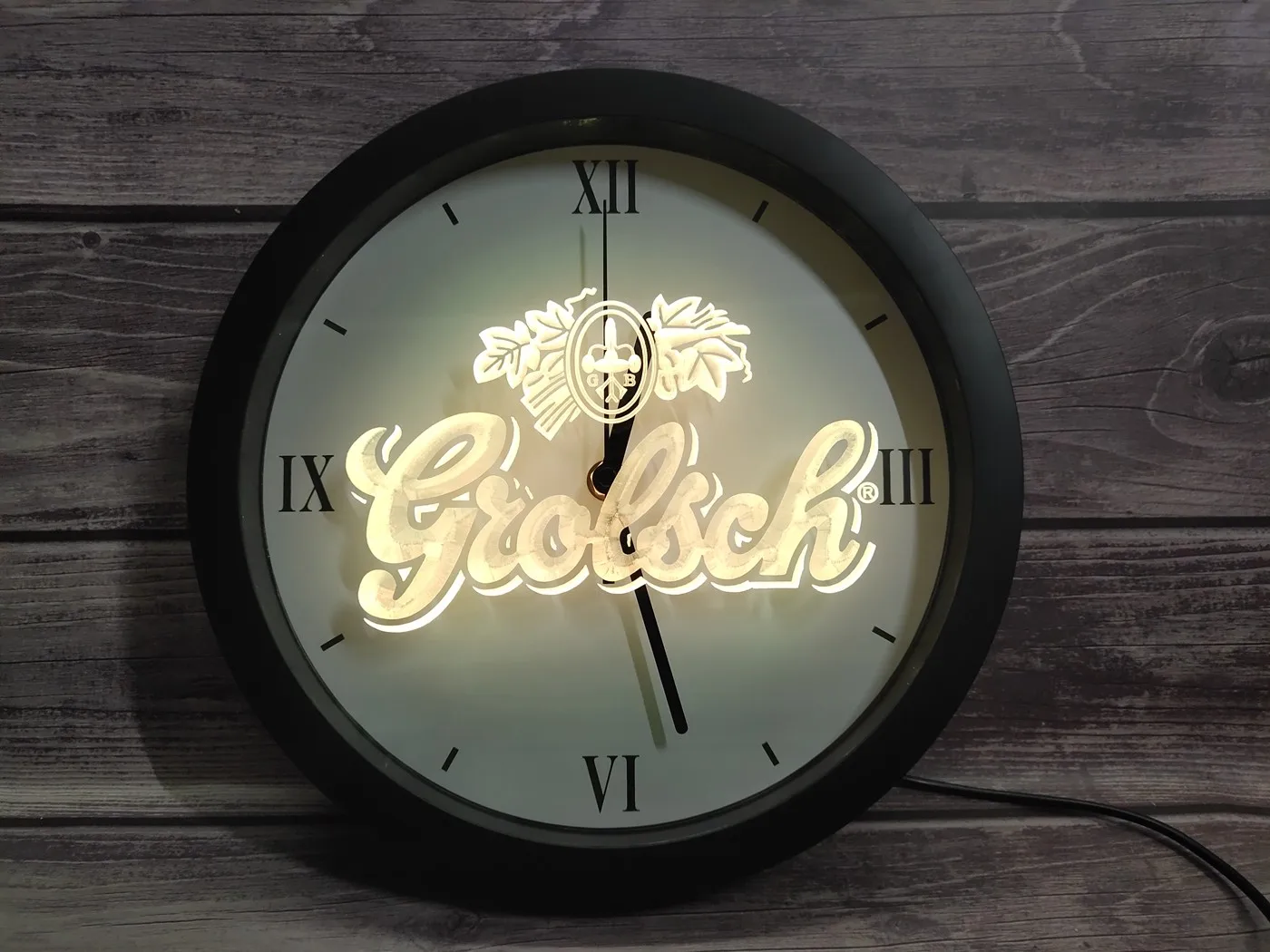 0a007 Grolsch пивной бар Паб Клуб App Rgb 5050 светодиодные неоновые вывески настенные часы |
