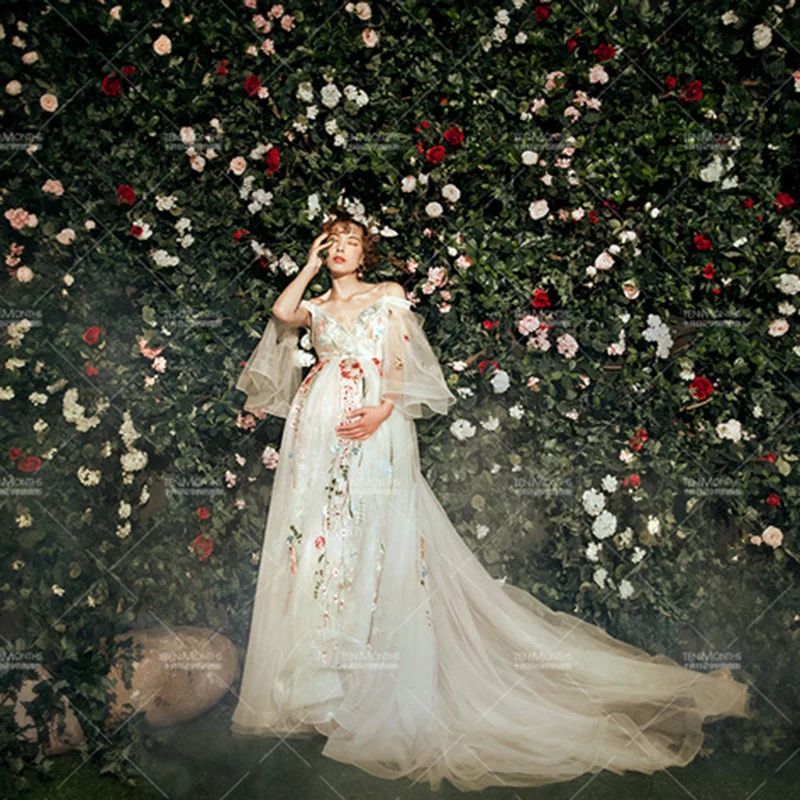 Maternity Photography Props Dresses chiffon Mermaid Dress Pregnancy Women Photo Shoot Elegant Long Fotografia |