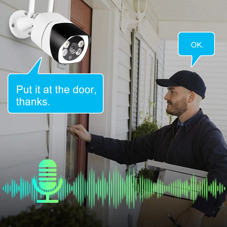 Fuers HD 5MP Wifi IP камера 1080P Беспроводная Проводная CCTV цилиндрическая наружная
