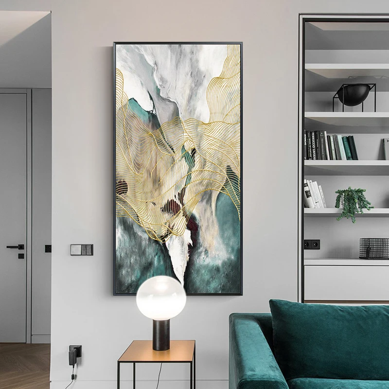 Современная Картина на холсте большой плакат и принт для гостиной абстрактная