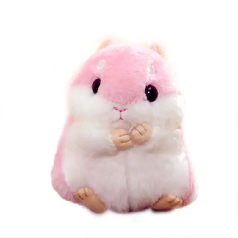 

10cm Cute Plush Toys Kawaii Bag Backpack Pendant Keychain Stuffed Animals Kids Toys for Children Girl Birthday Gift Hamster Doll