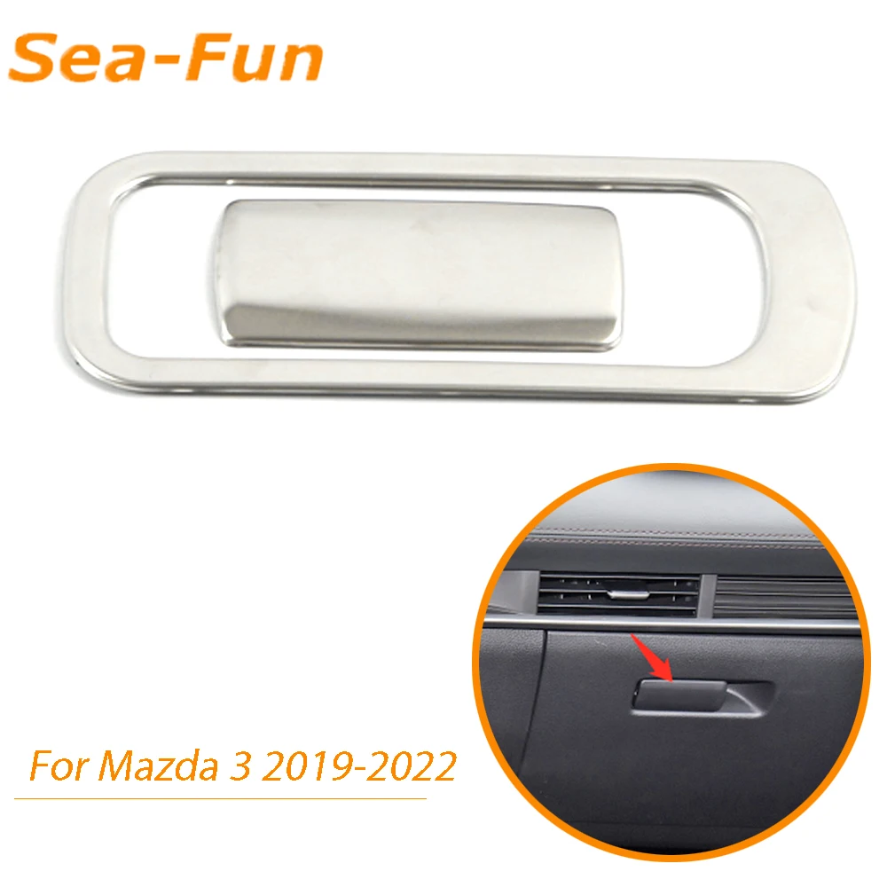 

Для Mazda 3 BP 2019 2020 2021 2022 автомобильный коптер перчаточный ящик ручка отделка крышка рамка наклейка Аксессуары для модификации интерьера