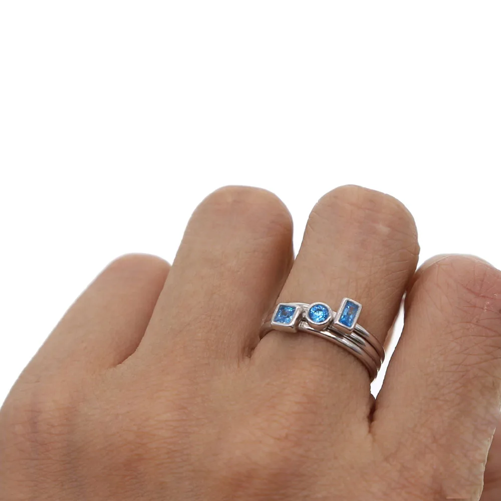 100% Настоящее серебро 925 сверкающее кольцо с фианитами и кристаллами изящное