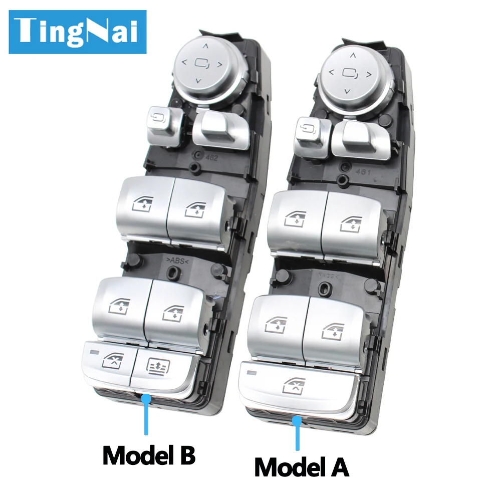 Silver Chrome Master Window Lifter Switch Control Button Regulator For BMW 3 5 7 X5 X6 F30 F35 F25 F26 F07 F10 F18 F01 F02