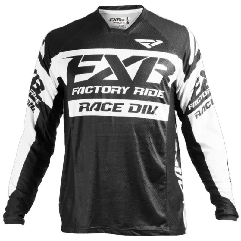 D Новинка, быстросохнущая футболка FXR moto, MX bike, moto cross, Джерси BMX DH MTB, футболка, мото одежда - Цвет: D