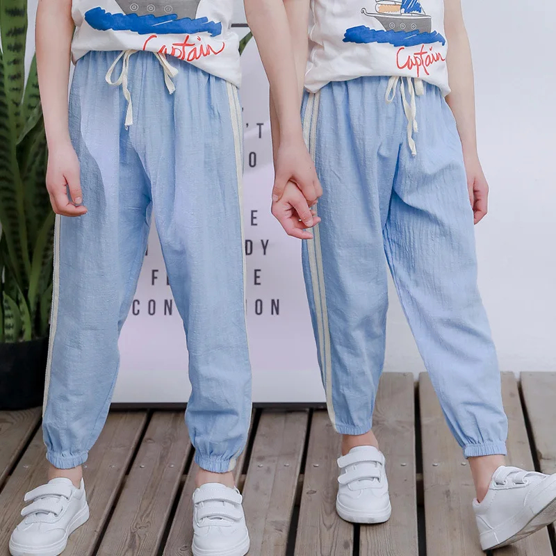 

27kids Spring 2022 New Casual Children Pants Summer Fashion Baby Cotton Pants Kids Sports For Boys Girls 2 3 4 5 6 7 8 9 Years