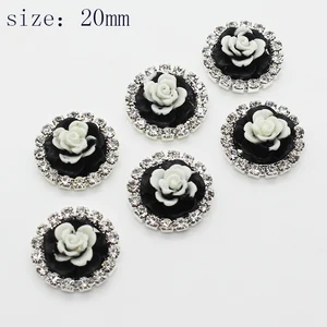 YWXINXI модный двойной цвет 10 шт. Стразы ювелирные изделия аксессуары из смолы имитация камелии цветок розы орнамент ручной работы