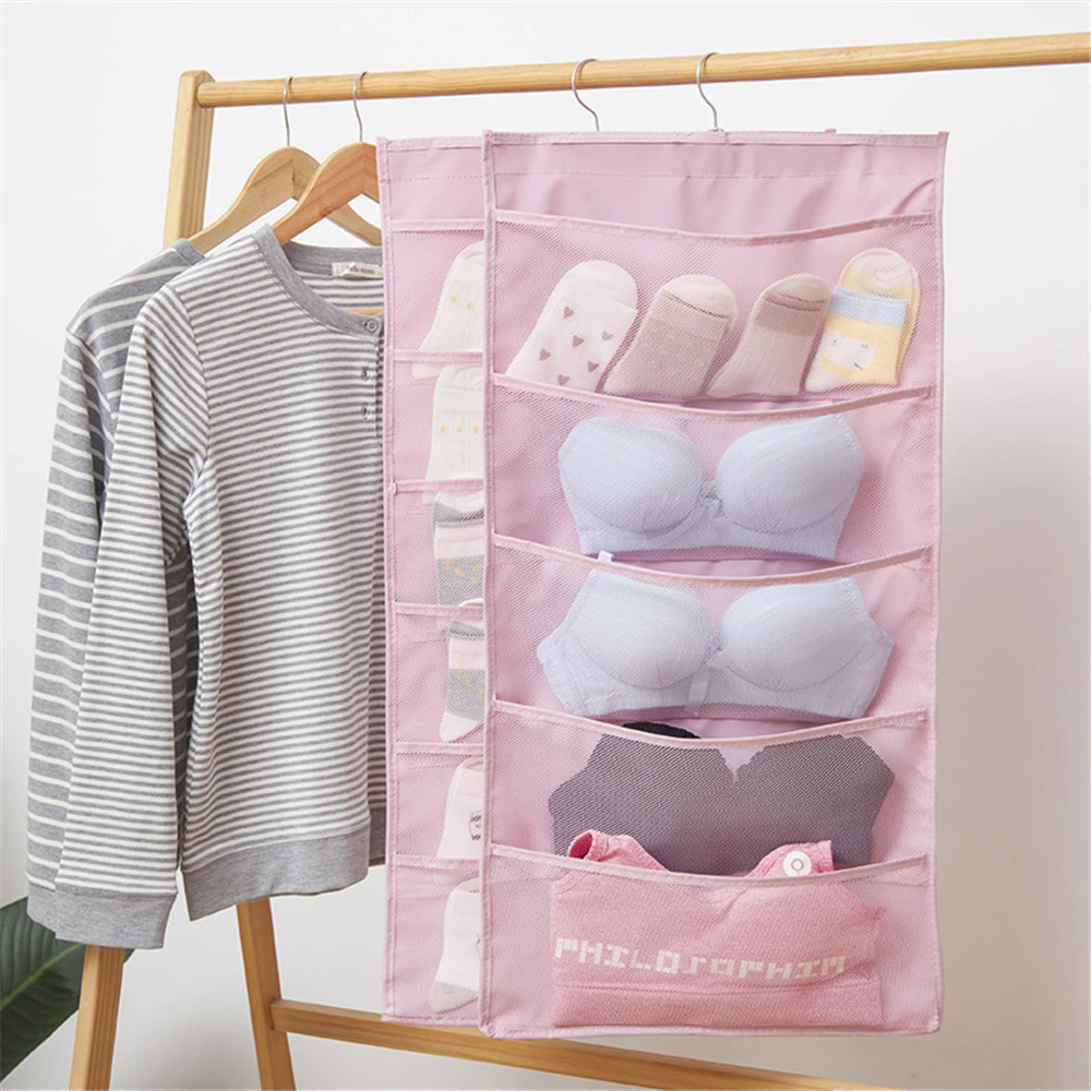 Большая подвесная сумка-Органайзер для хранения нижнего белья конфетных цветов