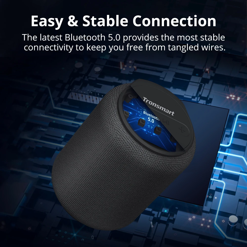 Tronsmart T6 Мини Bluetooth динамик TWS динамик s IPX6 Беспроводная Портативная колонка с объемным звуком 360 градусов, голосовой помощник