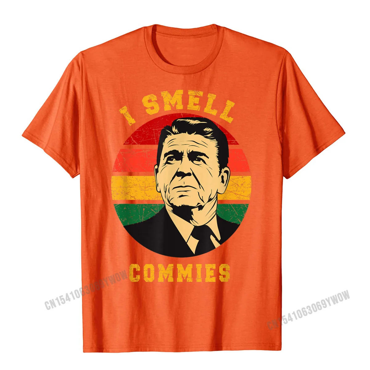 Забавная винтажная художественная Ретро футболка I Smell Commies Ronald Reagan мужские
