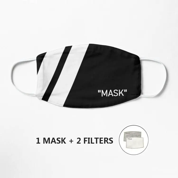 Белая маска из хлопка Mascarilla забавная для лица рта в стиле хип-хоп праздничный