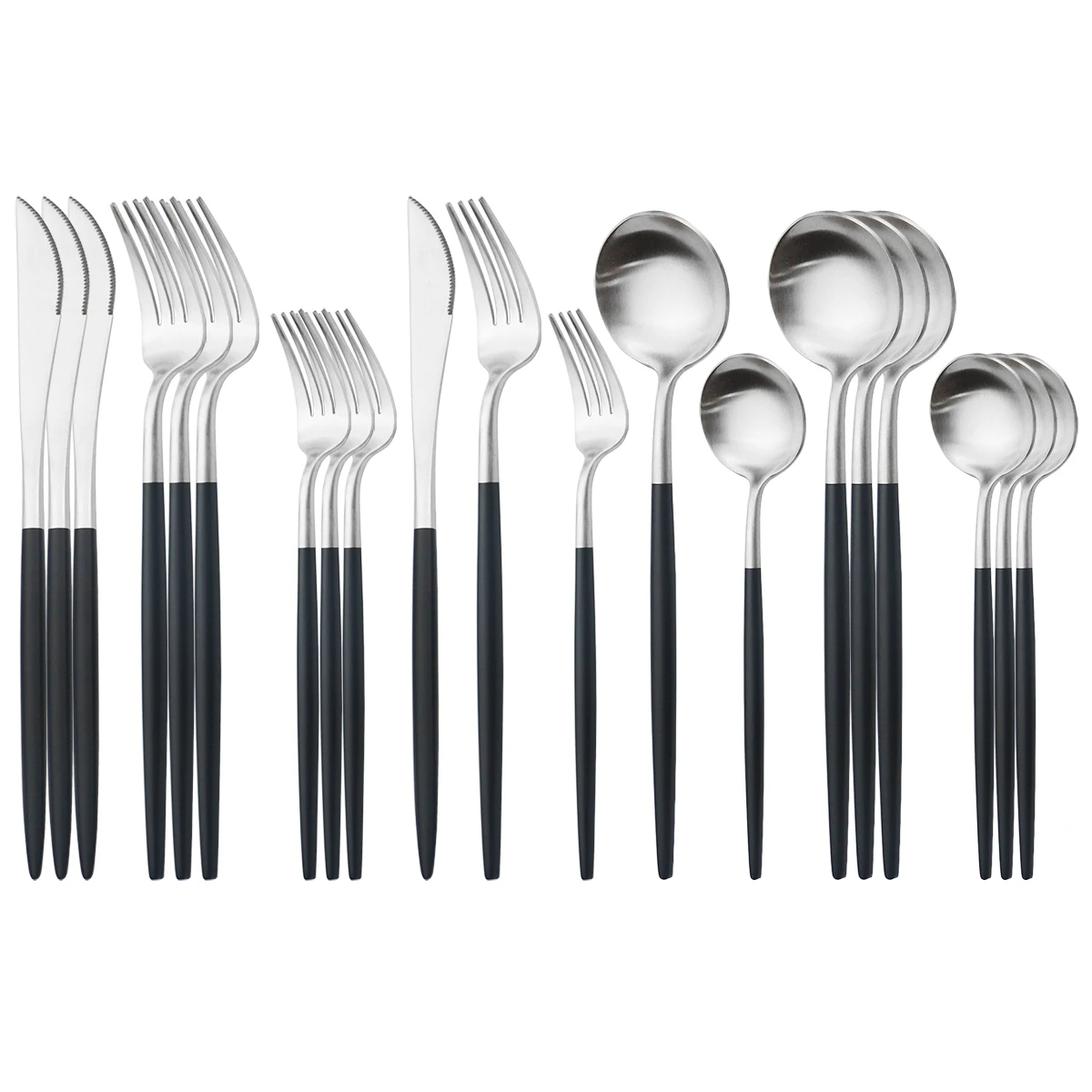 Набор столовой посуды из матовой нержавеющей стали набор 20 ножей десертных вилок