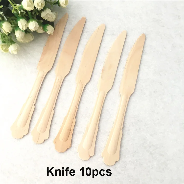 Knife 10pcs Розовое золото в полоску одноразовая посуда на день рождения тарелки Позолоченные бумажные соломинки/чашка украшение стола свадебные принадлежности для вечеринок - Цвет: Knife 10pcs