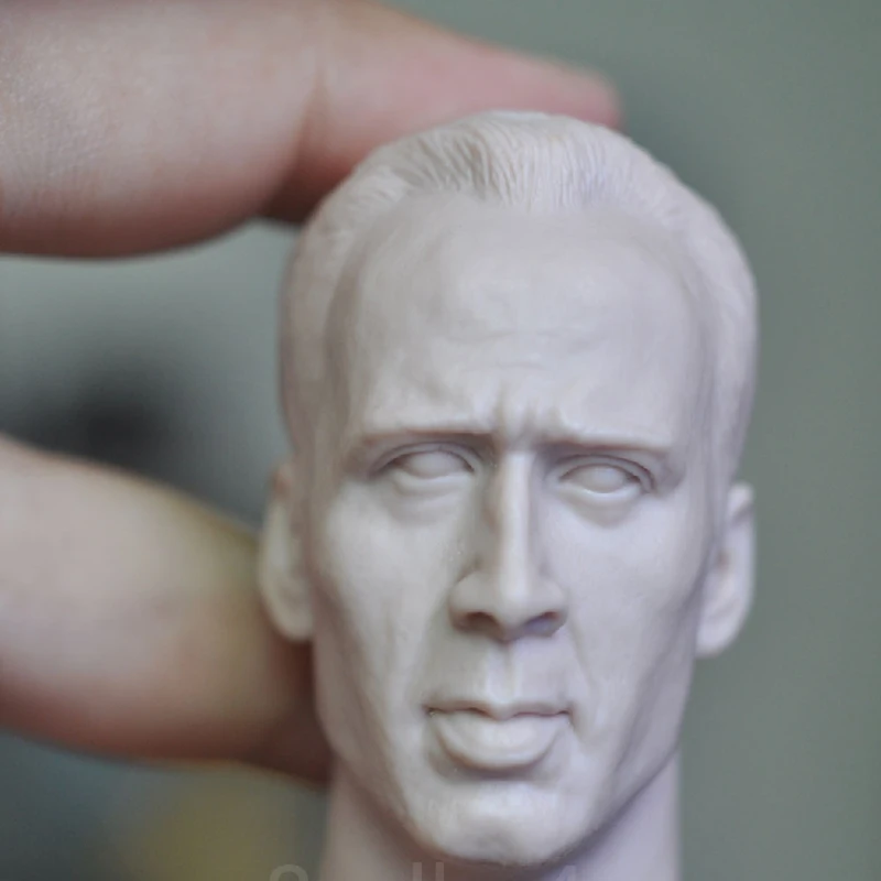

1/6 Nicolas Cage Unpainted Head Sculpt Carved DIY Fit 12" Male Action Figure