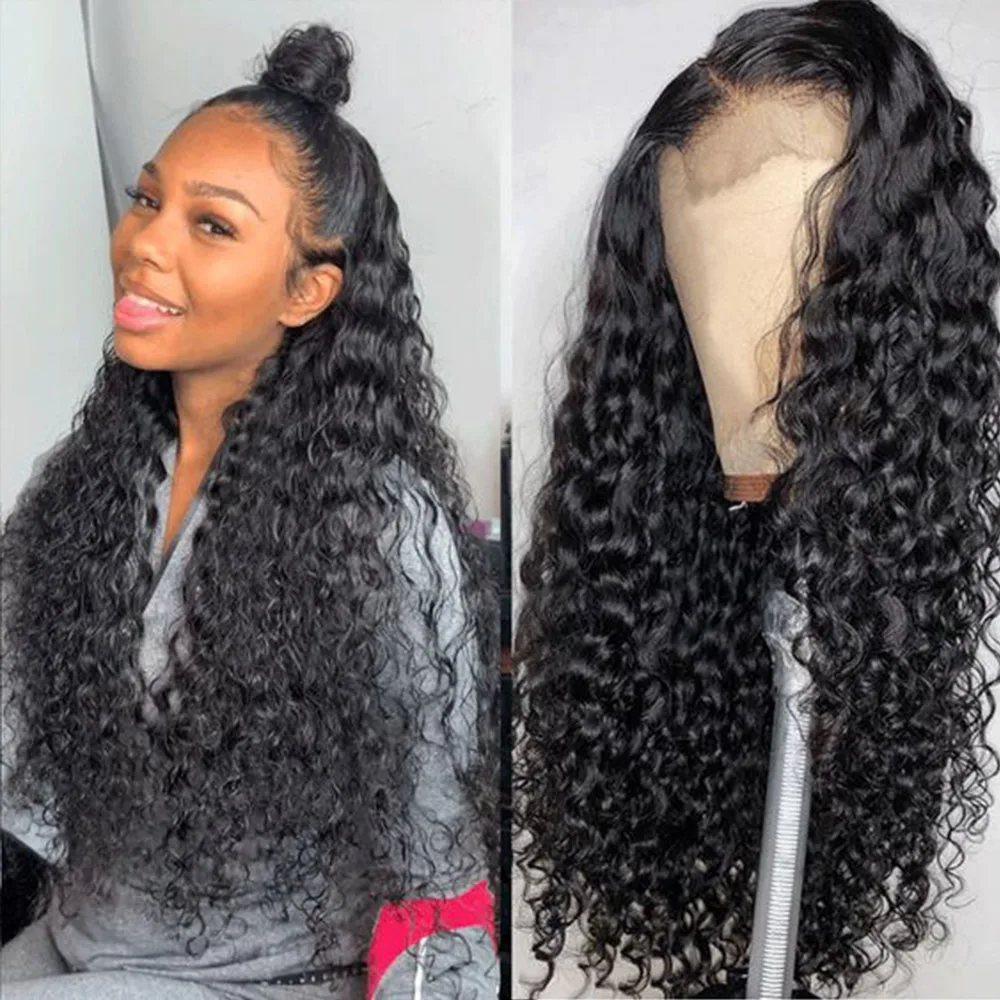 Парик из натуральных волос крупными волнами вьющиеся 13 х4 | Шиньоны и парики