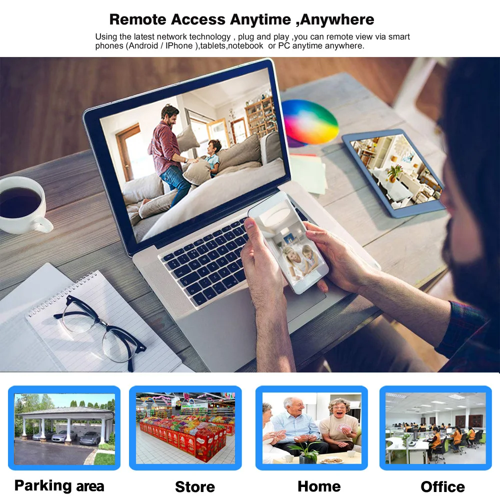 

AHCVBIVN Home DVR Recorder AHD 5MP DVR Digital Video Audio Recorder automatic alarm P2P H.265 Remote View Security System AHD-M