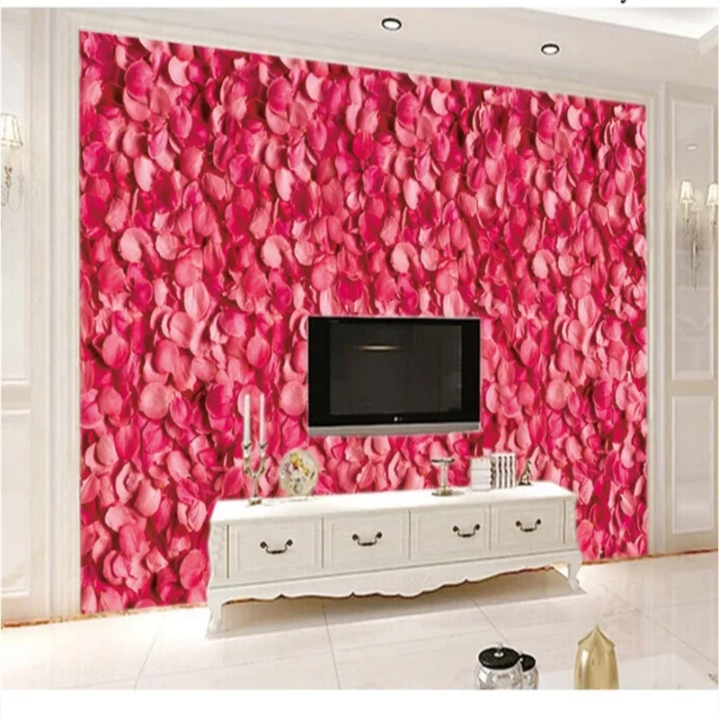 XUE SU Custom large wallpaper wall romantic rose petals simple modern fashion interior decoration painting cloth | Обустройство дома