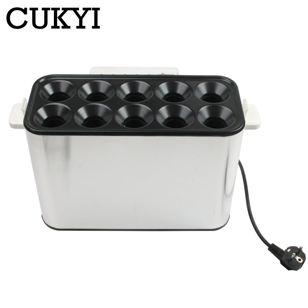 CUKYI 10 трубок коммерческая машина для яиц колбасы 220 В автоматическая