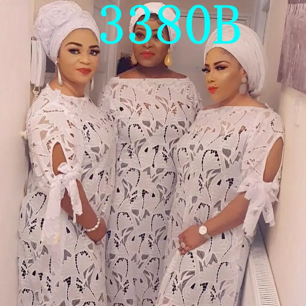 

NIAI African Lace Fabric 2020 High Quality Guipure Cord Water Soluble Lace Nigerian Lace Fabrics For Wedding Sewing XY3380B-1