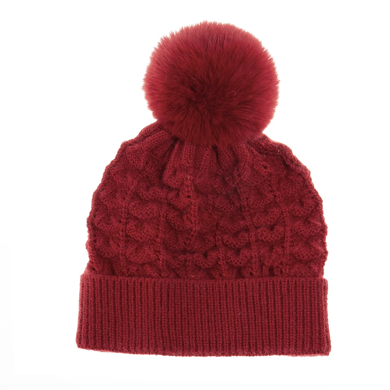 Женская зимняя трикотажная шапка FOXMOTHER черная розовая серая желтая|Женские Skullies