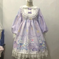 women kawaii lolita dress cosplay sweet girl princess original designlolita starry angel op long sleeve dress