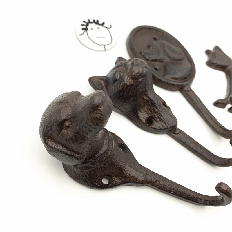 Винтажный ржавый железный крючок LCH в форме оленя фурнитура для дверцы шкафа