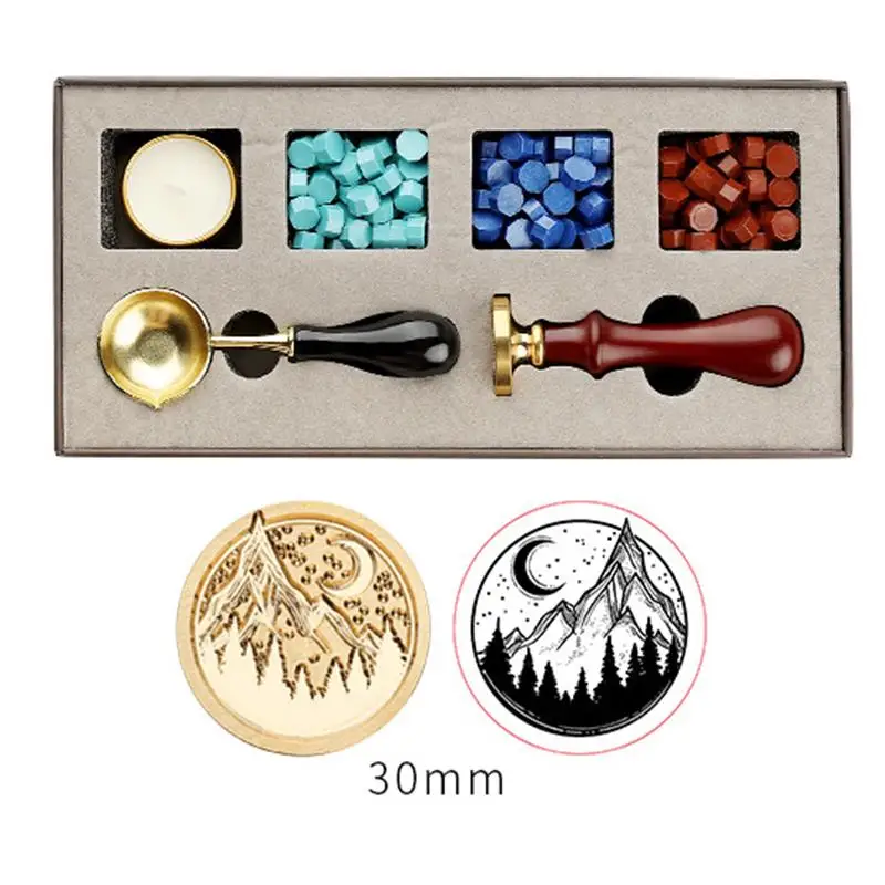 Stamps Wax Seal Box Kit Evening Wedding Invitation Decorative Dipping Pot Set Stamping Plates Melt Packaging Craft Supplies | Дом и сад