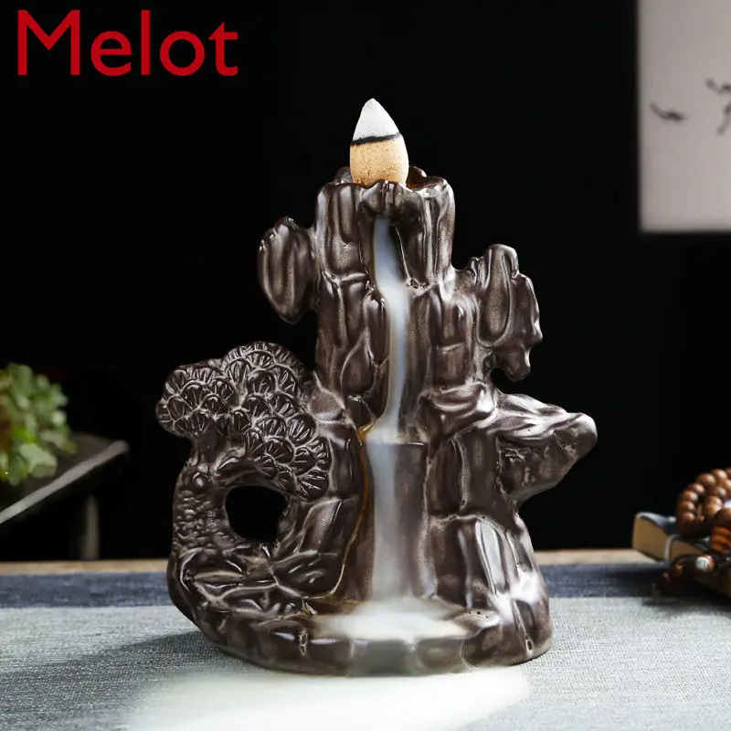 

Backflow Incense Burner Incense Ceremony Decoration Indoor Home Decoration Aromatherapy Natural Purification Air Zen Hanging