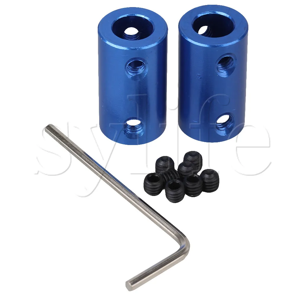 Синий 8x8 мм Мотор Шестерни Алюминий сплав вал подключения ровный жесткая