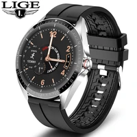lige new luxurious business fashion sport smart watch full screen touch operation for iphone men smartwatch heart rate callbox