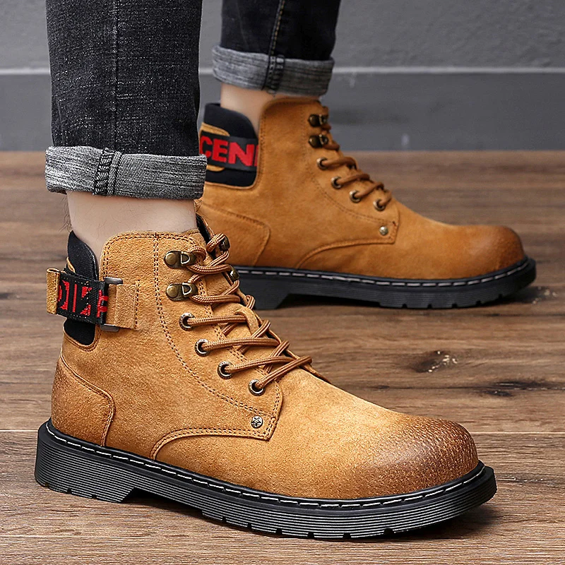 Мужские зимние плюшевые ботинки модные мужские уличные кроссовки походная обувь