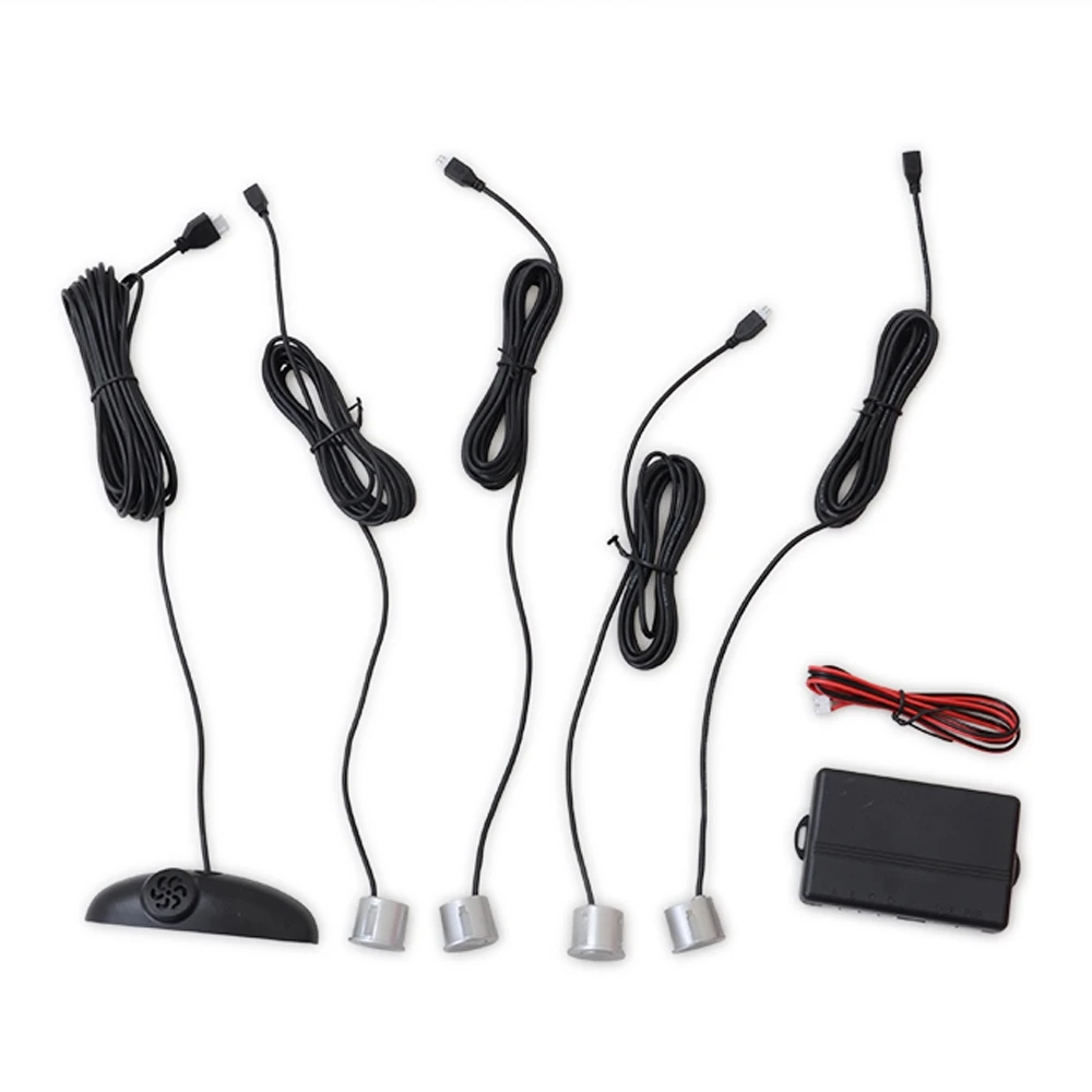 

Автомобильный парковочный радар, монитор, система с подсветкой, дисплей, Автомобильный парктроник, светодиодный датчик парковки с 4 датчика...