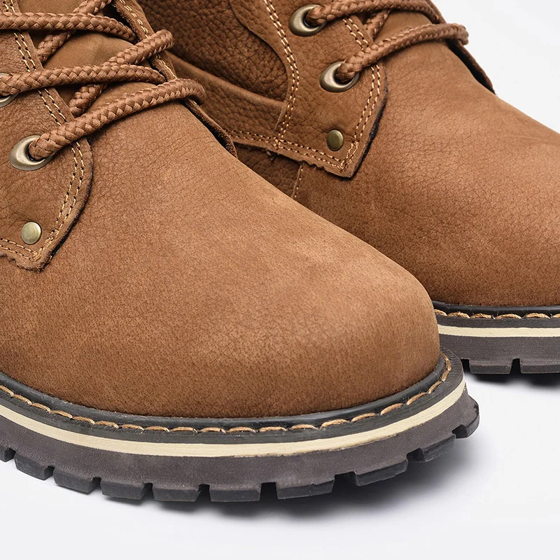 Мужские зимние ботинки из натуральной воловьей кожи большие размеры 38-50 | Обувь