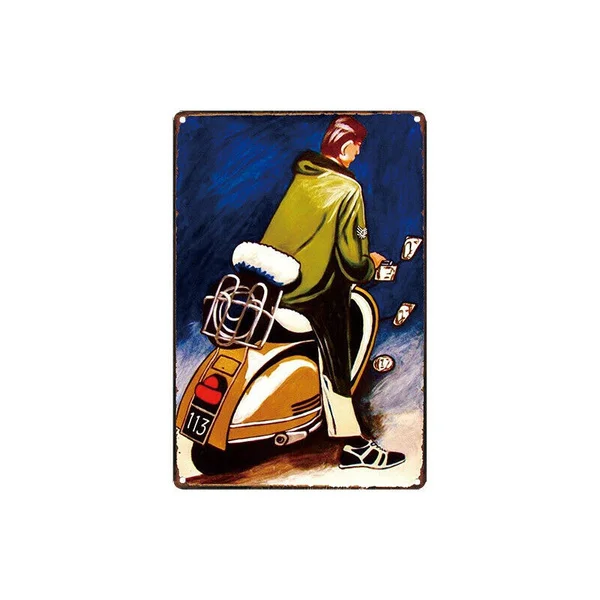 

Metal Tin Sign Classic Motorcycle Poster Bar Pub Home Vintage Retro