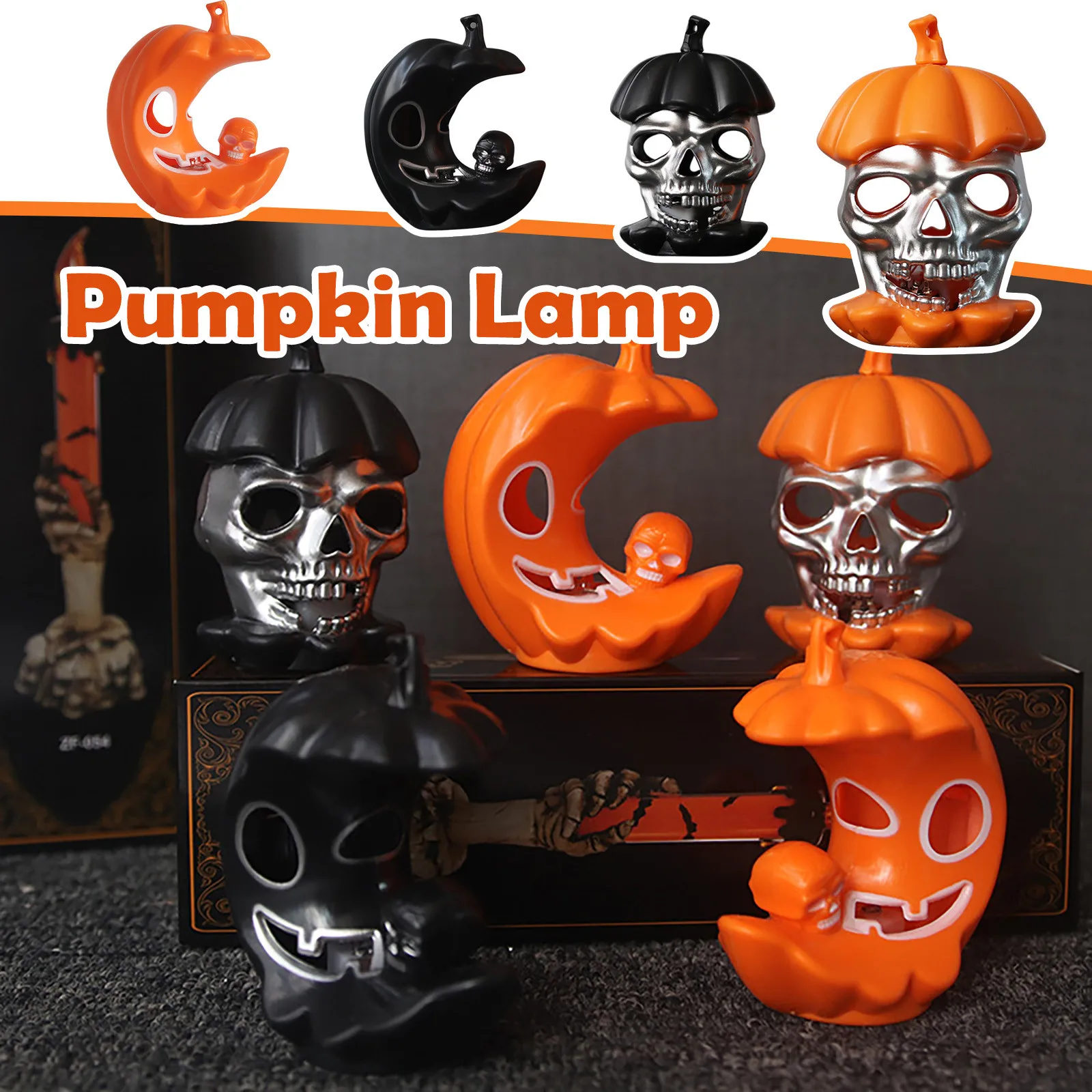 Хэллоуин Тыква призрак скелеты летучая мышь паук светодиодный светильник Свеча