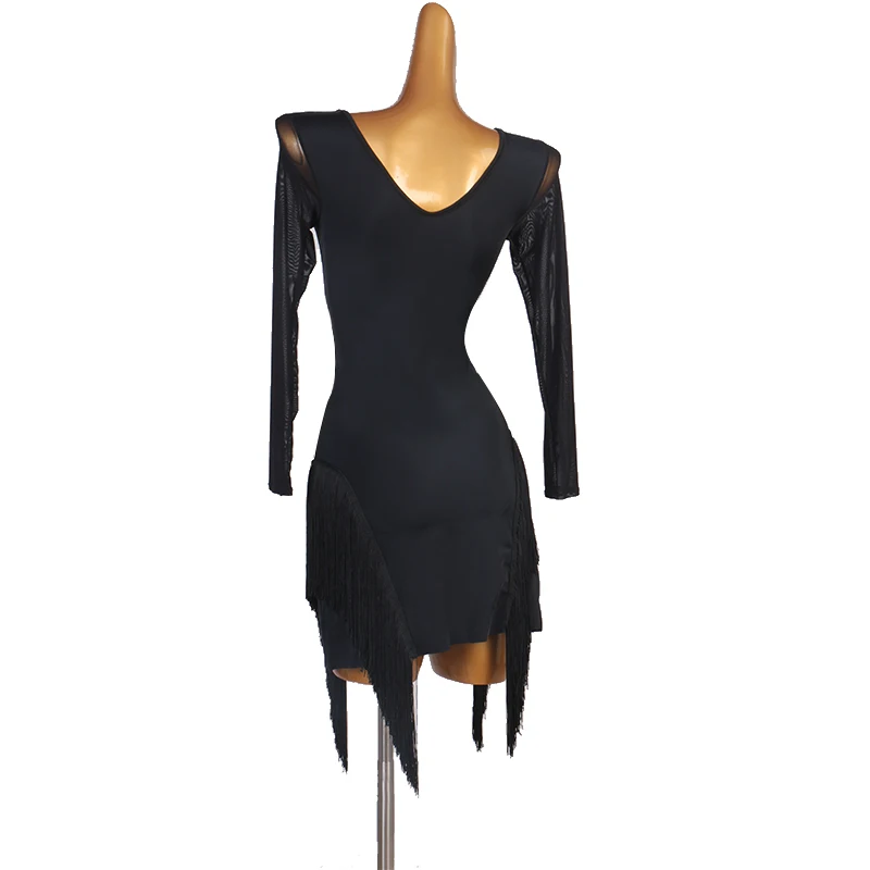 Женские/Детские костюмы для латиноамериканских танцев юбка с длинным рукавом и