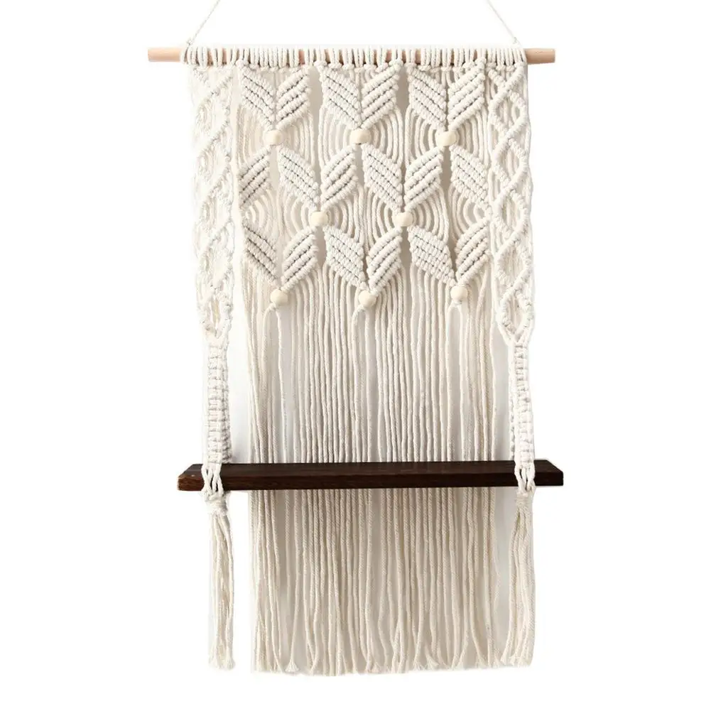 

17.32*27.56 inch Tapestry Shelf Cotton Rope lace Wall Hanging Decoration Shelf Bohemian style wall Party Wedding Home decor