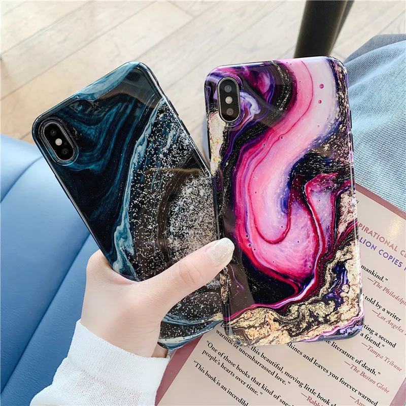 Цветной гранитный мраморный мягкий чехол для телефона iphone 11 чехол для iphone X Xr XS Max 8 plus 6 6s 7 iphone 11 pro Max fundas