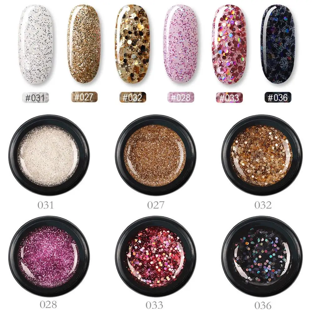 Only 6pcs gel 10 шт УФ-гель для маникюра, набор с 24 Вт светодиодные лампы Сушилка Гель высокого качества для ногтей, набор для ногтей, набор для акриловых ногтей все для маникюрных инструментов - Color: Only 6pcs gel
