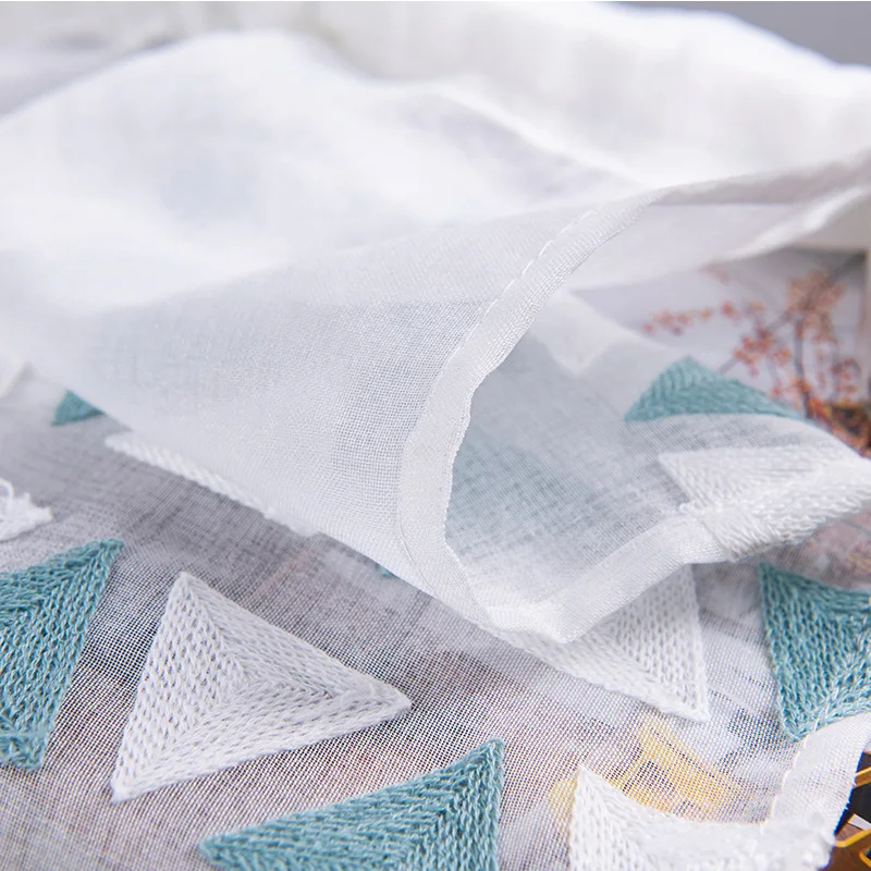 1 шт. Короткие шторы с карманом для кухни вышивкой|Занавески| |