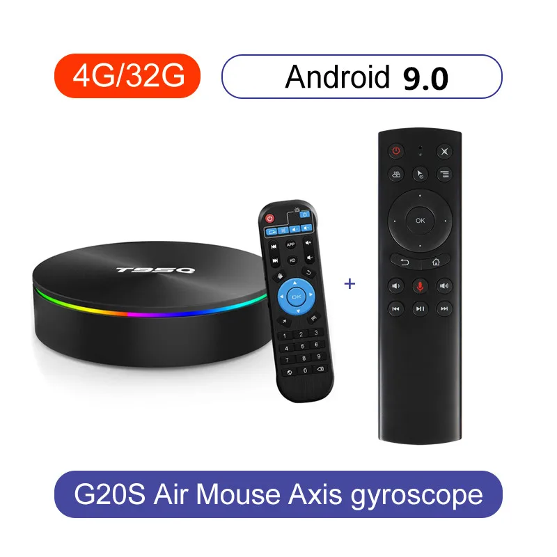 4G32G G20S Android 9,0 ТВ приставка T95Q ТВ приставка 4 Гб 64 ГБ Android 8,1 Amlogic S905X2 ТВ приставка четырехъядерный 2,4 ГГц 5 ГГц двойной wifi BT4.1100M 1000 м - Цвет: 4G32G G20S