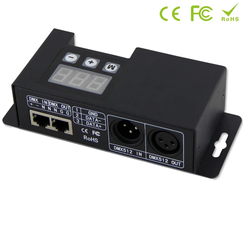 Led CC/CV 4CH DMX512 Decoder 3-digital-display shows DMX address led controller signal drive for lamp light |